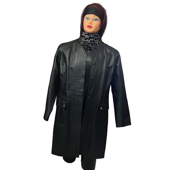Newport News Easy Style-shell 100% leather women's jackets  in excellent shape - Picture 7 of 16